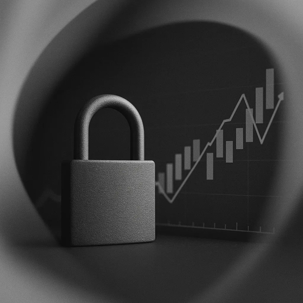 Ecrã de computador com alerta de segurança digital numa secretária de escritório